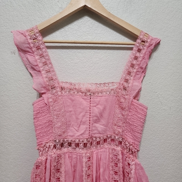 Free People Verona Pink Boho Dress Size XS - Picture 8 of 13